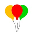 Colored helium fly balloons - for stock Royalty Free Stock Photo